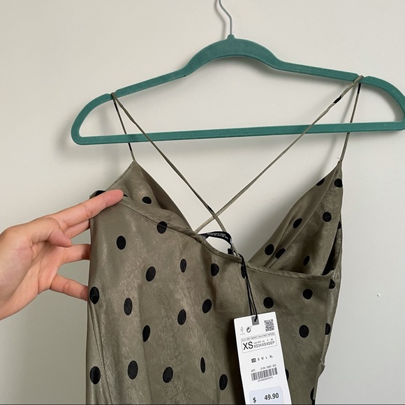 ZARA Polka Dot Slip Dress - Picture 14 of 14